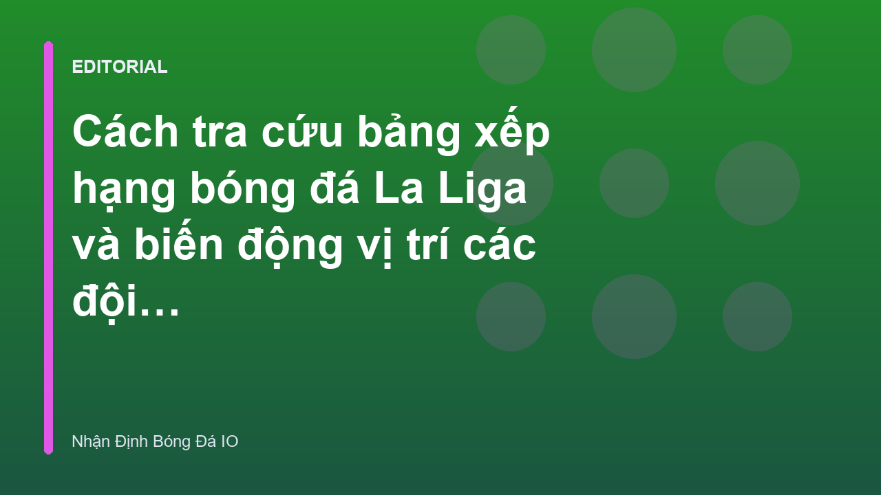 Bảng xếp hạng bóng đá La Liga